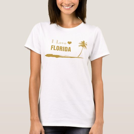 T-shirt J'aime Florida Gold (Devant)