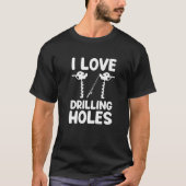 T-shirt J'Aime Forer Trous Funny Lake Ice Fishing Lover (Devant)