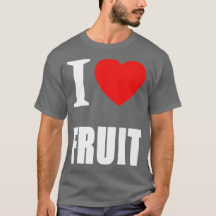 T-shirt J'Aime Fruit Pour Hommes Femmes Et Étudiants Végét