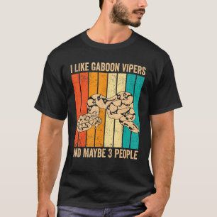 T-shirt J'aime Gaboon Vipers et peut-être 3 personnes Retr