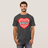 T-shirt J'aime Gabriel (Devant entier)