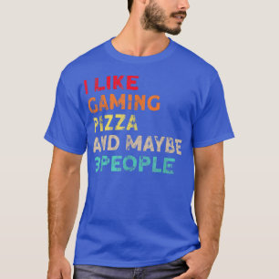 T-shirt J'Aime Gaming Pizza & Peut-Être 3 Personnes 2022 S