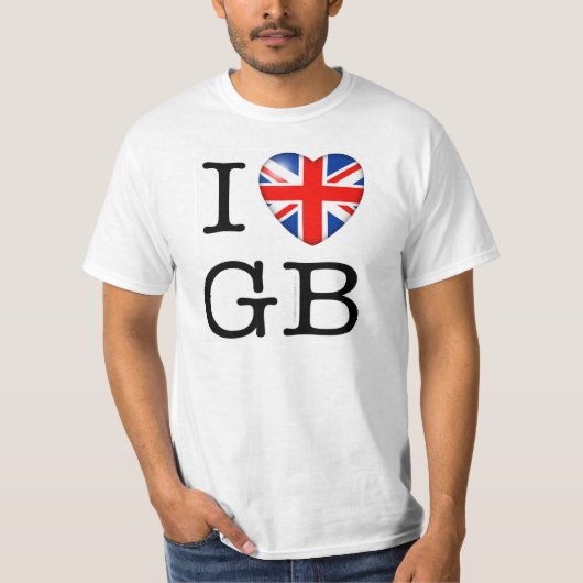 T-shirt J'aime GB (Devant)