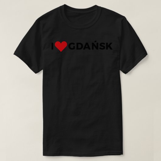 T-shirt J'aime Gdansk (Design devant)