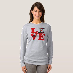 T-shirt ♊ J'Aime Gemini-Best Zodiac Sign Fab Manches long