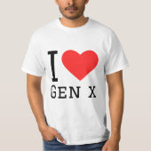 T-shirt J'aime gen x (Devant)