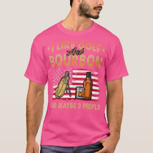T-shirt J'Aime Golf Et Bourbon Peut-Être 3 Personnes Drape