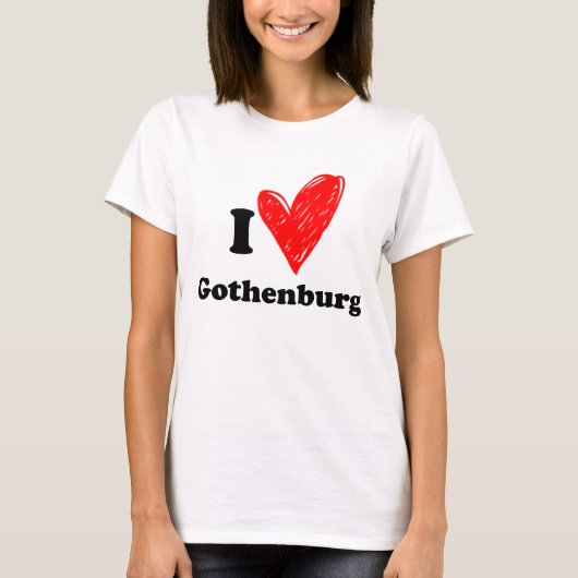 T-shirt J'aime Göteborg (Devant)