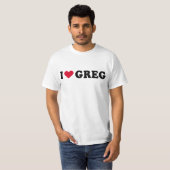 T-SHIRT J'AIME GREG (Devant entier)