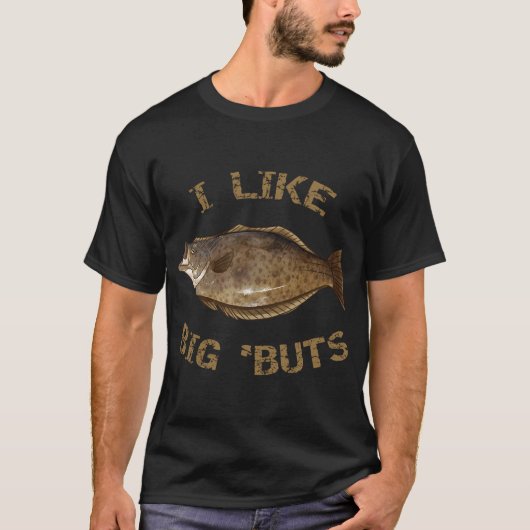 T-shirt J'Aime Gros 'Buts Halibut Pêche Halibut (Devant)