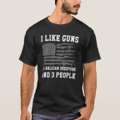 T-shirt J'Aime Guns Mon Berger Belge Et 3 Personnes (Devant)
