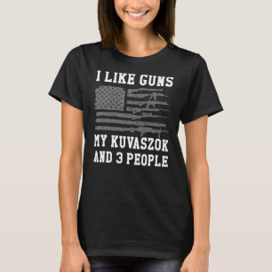 T-shirt J'Aime Guns My Kuvaszok Et 3 Personnes