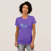 T-shirt j'aime habeas corpus bleu sur violet (Devant entier)