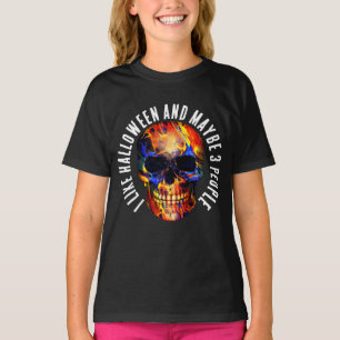 T-SHIRT J'AIME HALLOWEEN ET PEUT-ÊTRE 3 PERSONNES JUMEAU C
