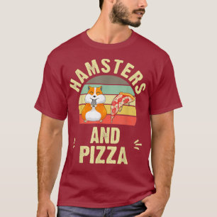 T-shirt J'aime Hamsters et Pizza Funny Hamsters Vintages