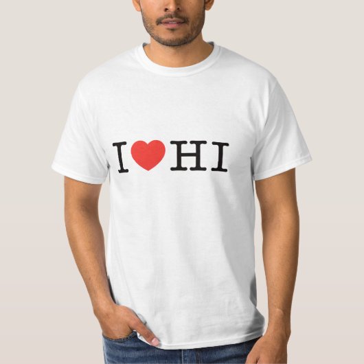 T-SHIRT J'AIME HAWAÏ (Devant)