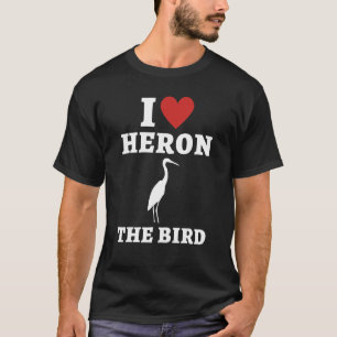 T-shirt J'Aime Heron Le Héron D'Oiseaux