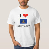 T-shirt J'aime Hershey Pennsylvanie (Devant)