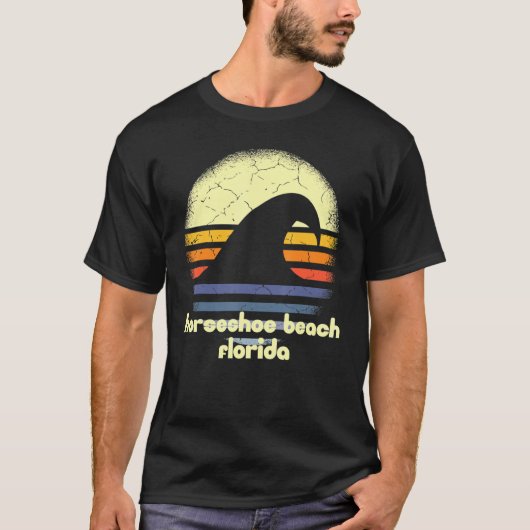 T-shirt J'aime Horseshoe Beach Floride Ocean Wave Fl (Devant)