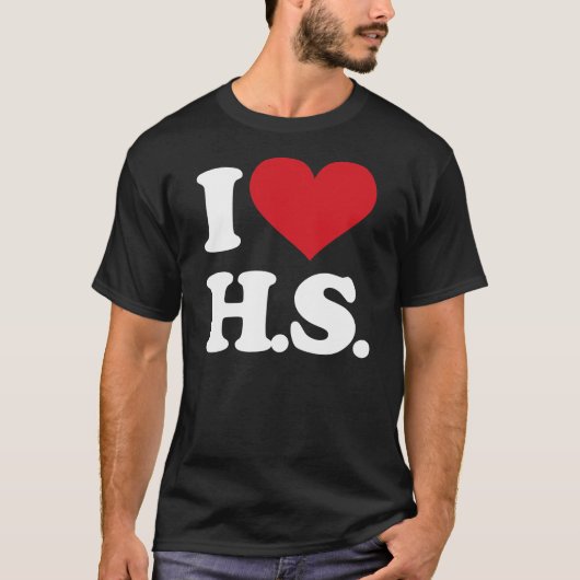 T-shirt J'aime HS (lycée) ! (Devant)