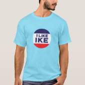 T-shirt J'AIME IKE! bouton de la campagne (Devant)