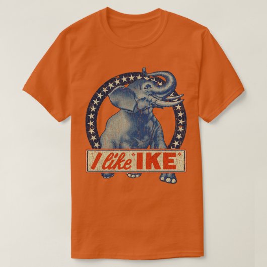 T-shirt J'Aime Ike Elephant 1952 (Design devant)