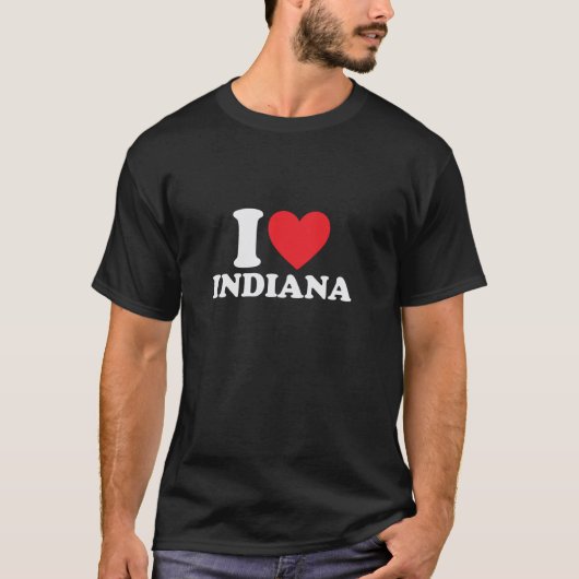 T-shirt J'aime Indiana (Devant)