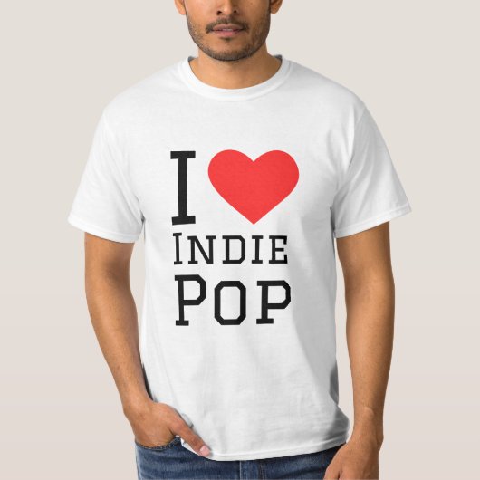 T-shirt J'aime indie pop (Devant)