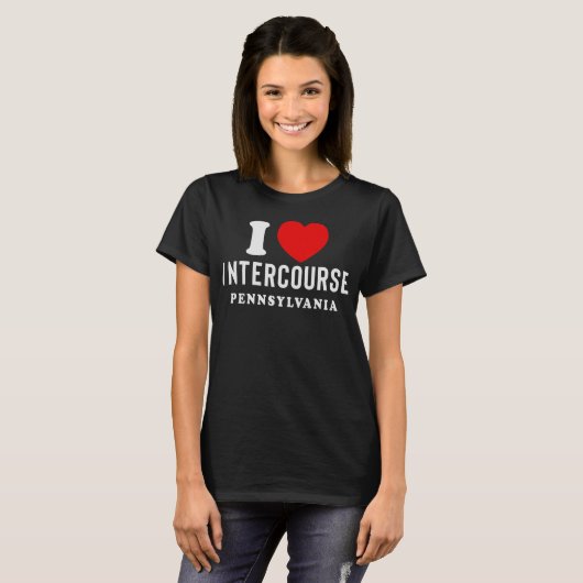 T-shirt J'aime Intercourse Pennsylvanie (Devant entier)