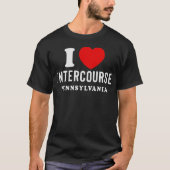 T-shirt J'aime Intercourse Pennsylvanie (Devant)
