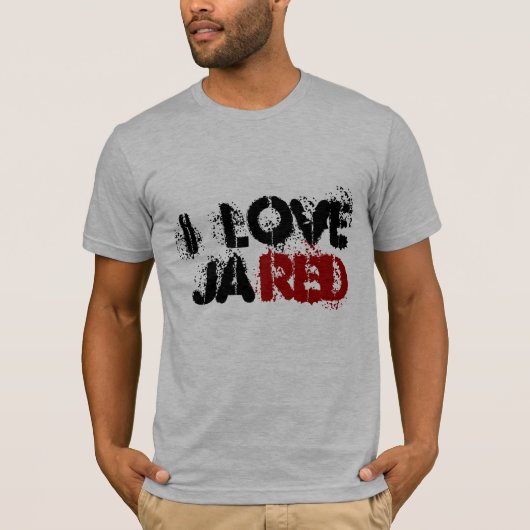 T-shirt j'aime, ja, rouge (Devant)
