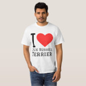 T-shirt J'aime Jack Russell terrier (Devant entier)