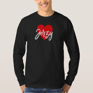 T-shirt J'aime Jerzy prénom  Amour Cœur