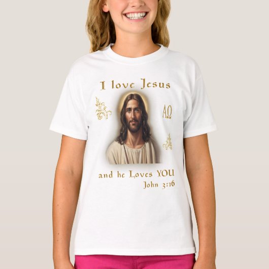 T-shirt J'aime Jésus (Devant)