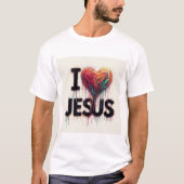 T-shirt J'aime Jésus #1 (Devant)