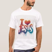 T-shirt J'aime Jésus #6 (Devant)