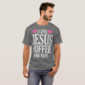 T-shirt J'aime Jesus Café et Naps (Devant entier)