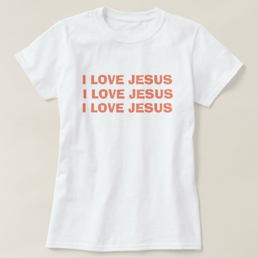 T-shirt J'aime Jésus chrétien (Design devant)