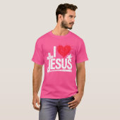 T-shirt J'aime Jésus chrétien (Devant entier)