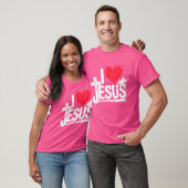 T-shirt J'aime Jésus chrétien (Unisexe)