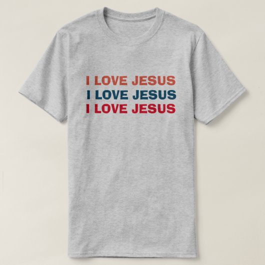 T-shirt J'aime Jésus chrétien (Design devant)