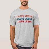 T-shirt J'aime Jésus chrétien (Devant)