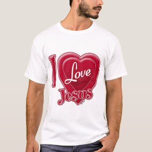T-shirt J'aime Jésus Coeur Rouge