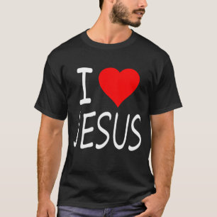 T-shirt J'aime Jésus Croix chrétienne religieuse