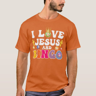 T-shirt J'aime Jésus et Bingo Christian Cross Board Games