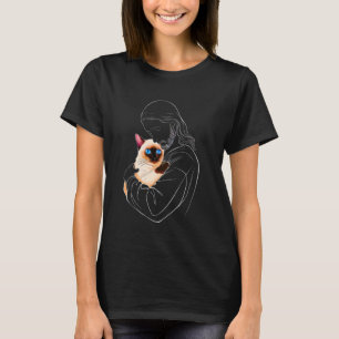 T-shirt J'aime Jésus et chat siamois drôle Dieu bénisse