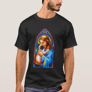 T-shirt J'aime Jésus et chat siamois drôle Dieu bénisse