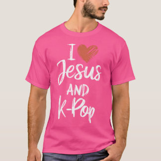 T-shirt J'Aime Jésus Et K-Pop Chrétien Religieux K-Pop L