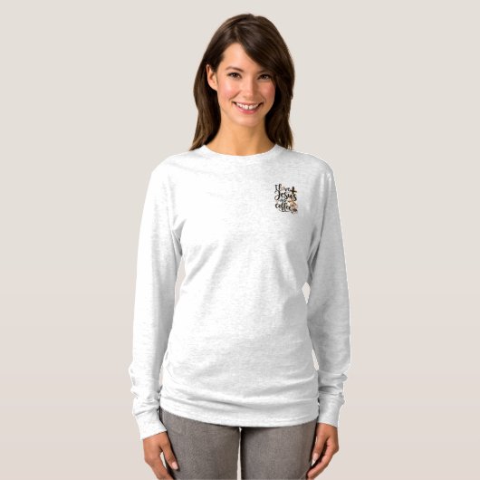 T-shirt J'aime Jésus et le café (Devant entier)