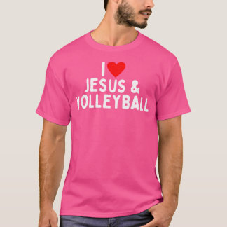 T-shirt J'Aime Jésus Et Le Volley-ball